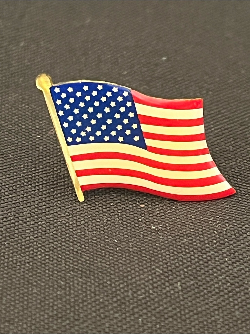 Patriotic American Flag Enamel Pin - Red, White & Blue